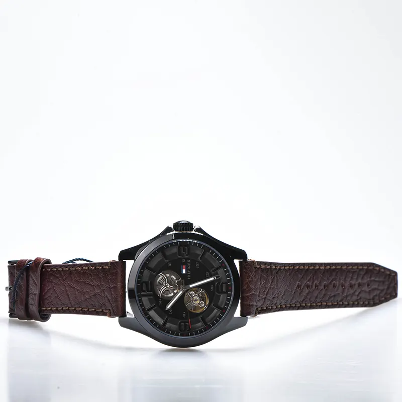 Tommy Hilfiger Bruce Automatic Leather Strap Men's Watch- 1791280